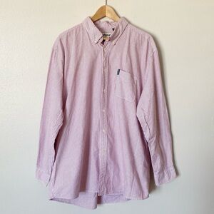 Barbour Tailored Fit Shirt Striped Button Down White Red Striped Men's XXL